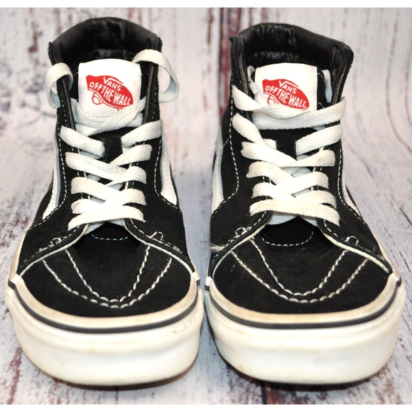 AWESOME Vans Old Skool SK8 Hi Black High Top Sneakers - Kid's 2.0 EU 32.5 UK 1.5 - Picture 4 of 9